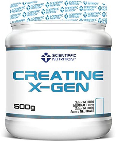 Scientiffic Nutrition - Creatine X-Gen, Creatina Monohidratada en Polvo para el Pre Entreno, Aumentar Masa Muscular, Mejora el Rendimiento Deportivo, Gran Solubilidad - Sabor Neutro, 500g