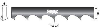 Hepyc 73080702480-Lame de scie à ruban pour scies et couronnes 48 mm L 6/10 (tpi M42 (DV)-27 x 0,90)