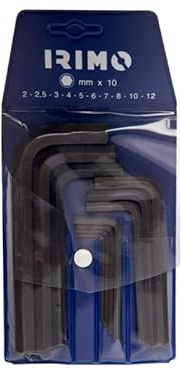 Juego 10 llaves hexagonales pavonadas 2-12mm