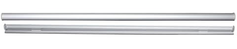 Home Fashion Hängeschiene für Schiebevorhänge, Aluminium, Silber, Wandmontage, 180 cm x 6 cm, glänzend, silberne Lackierung