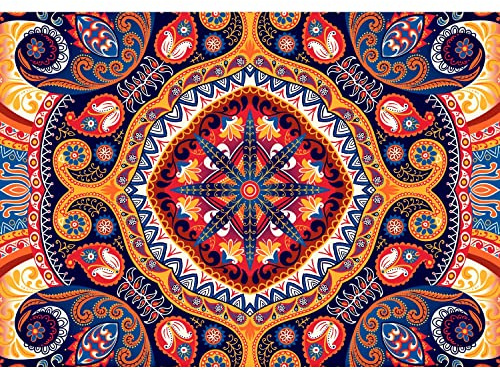 Runa Art Fototapete Mandala Orientalisch 352 x 250 cm Vlies Tapeten XXL Moderne Wandtapete Wohnzimmer Schlafzimmer Bunt 9045011b