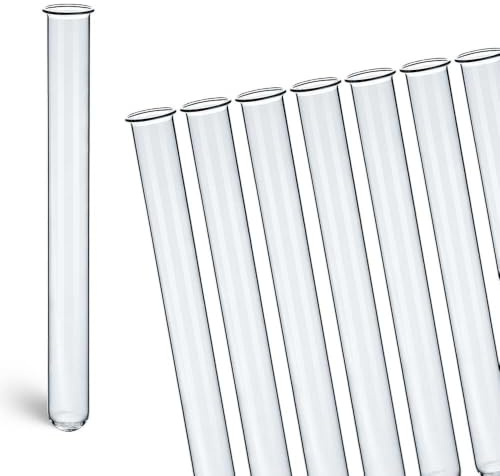 Tuuters 100x Reagenzgläser mit Bördelrand aus Glas für Blumen (160 x Ø16mm) | Vaseneinsatz in Floristik, Blumengestecken, Tischdeko und Hochzeitsdeko als Wasserreservoir für einzelne Stiele