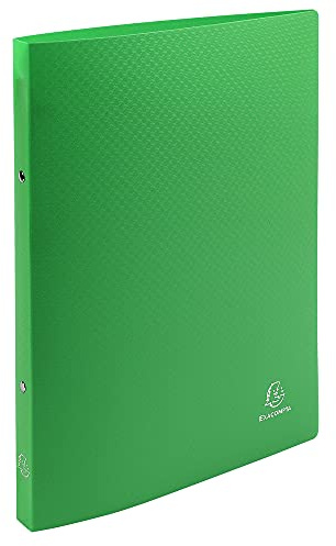 Exacompta 54193SE 5er Pack Ringhefter OPAK DIN A4 aus flexiblem Kunststoff mit 2 Ringen 20 mm breit hellgrün ideal für Schule und Büro Ringhefter Ringordner Ringbuchordner