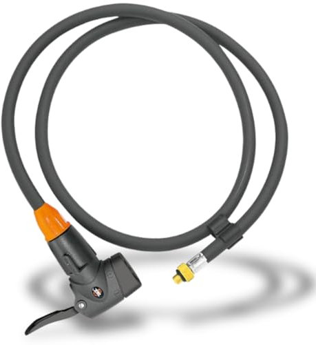 SKS GERMANY Fahrradpumpen-Schlauch (Pumpenkopf mit Schlauch kompatibel mit SKS GERMANY RENNKOMPRESSOR, alle Ventilarten, Gewinde M 8 x 0,75), Schwarz, Größe: Lange 125cm