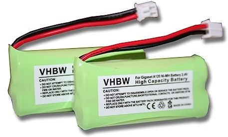 VHBW Lot de 2 Batteries pour Siemens Gigaset 700 mAh 2,4 V