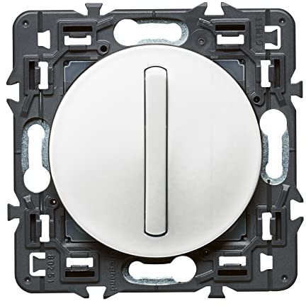 Legrand Celiane LEG99728 - Interruptor o interruptor conmutado (6 A, silencioso, para combinar), color blanco