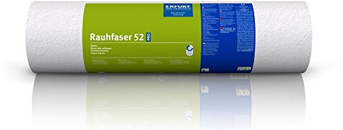 Erfurt Rauhfaser 52 PRO Weiß Rauhfasertapete klassische Strukturtapete überstreichbar 6 Rollen 33,5 x 0.53m