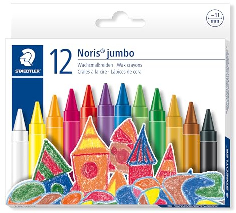 STAEDTLER 229 NC12 jumbo Wachsmalkreiden Noris Club, 12 Stück im Kartonetui