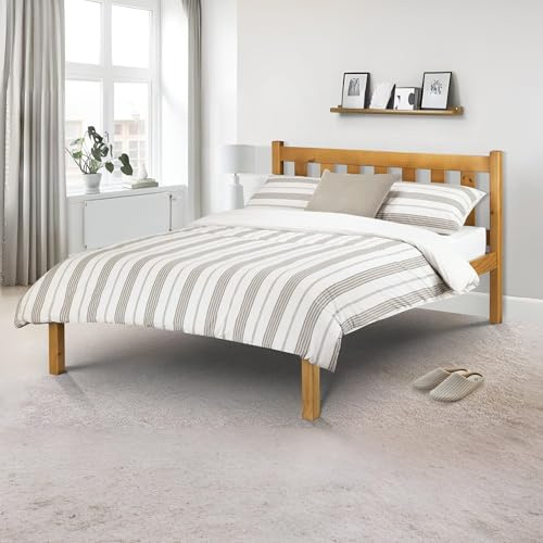 Julian Bowen Poppy Bed, Double, Solid Pine - W146 x D201.5cm