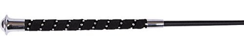 Eldorado Dressurgerte mit Glitzersteinen - schwarz - 100 cm