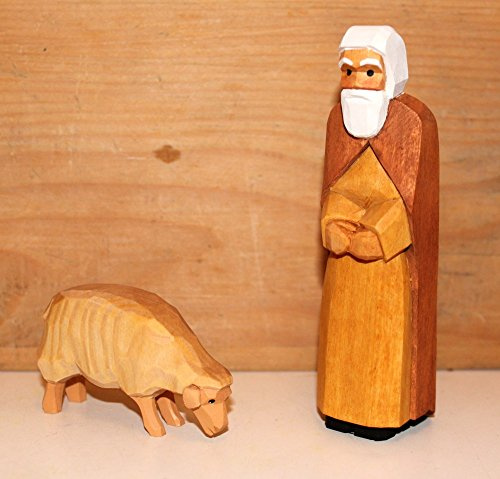 Lotte Sievers-Hahn Krippenfiguren Hirte mit Schaf Baumwollbeutel
