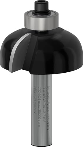 Bosch 1x PRO Hohlkehlfräser, R 10, S 8 | für Weichholz, Hartholz, Ø 32,7 mm, Professional Zubehör Oberfräsen, Kantenfräse