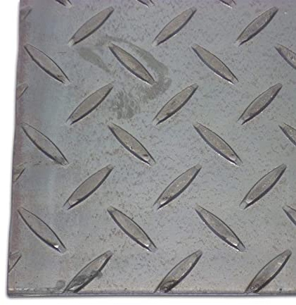 B&T Tôle d'acier larmé 3,0 mm d'épaisseur Mitre de cheminée Tôle de plancher Tôle ondulée Acier ST-37 Surface brute en Découpe