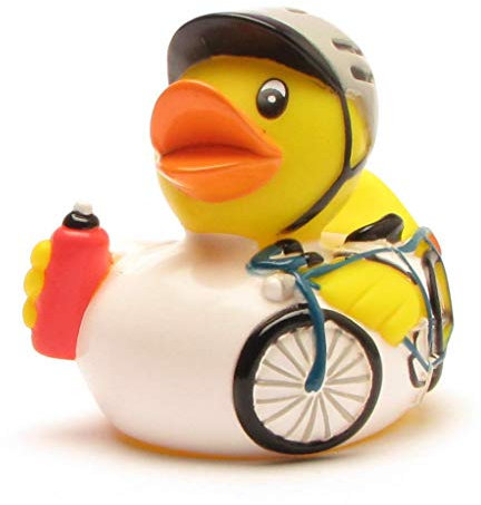 Duckshop I Badeente Radrennfahrer I Fahrrad Quietscheentchen I Rennrad Quietscheente I Geschenk für Rennradfahrer I Präsent Radsport I Sammler