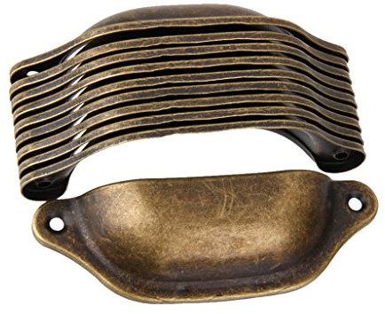 MagiDeal Lot de 10 Poignée de Meuble, Boutons de Meubles 98 x 34 mm Forme Coquille, Boutons d'armoire avec Vis pour Tiroir, Cuisine, Salle de Bain, Armoire