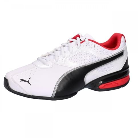PUMA Men Tazon 6 FM Road Running Shoes, Puma White-Puma Black-Puma Silver, 40 EU