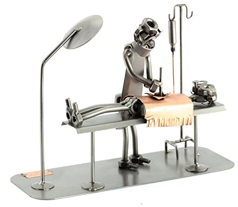 Steelman24 Schraubenmännchen OP-Tisch | Made in Germany,Handarbeit,Geschenkidee,Stahlfigur,Metallfigur,Metallmännchen