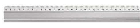 Wedo 525330 Lineal (aus Aluminium 30 cm, mit rutschsicherer Gummieinlage)