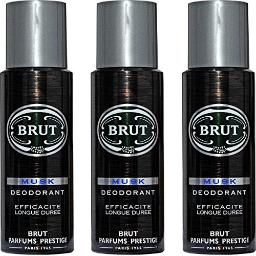 Brut Lot de 3 déodorants en spray Musc 200 ml