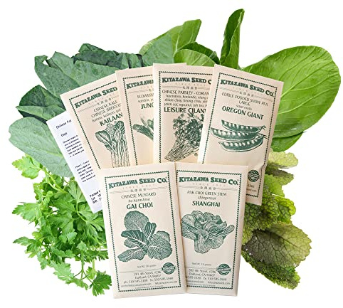 Asian Chef's Specialty Seed Assortment - Chinese Cuisine Garden Seed Collection - China Vegetable Seeds - Bok Choy, Snow Pea, Mustard, More