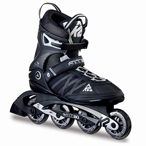 K2 Herren Inline Skates F.I.T. 80 - Schwarz-Grau - EU: 40 (US: 7.5 - UK: 6.5) - 30A0003.1.1.075