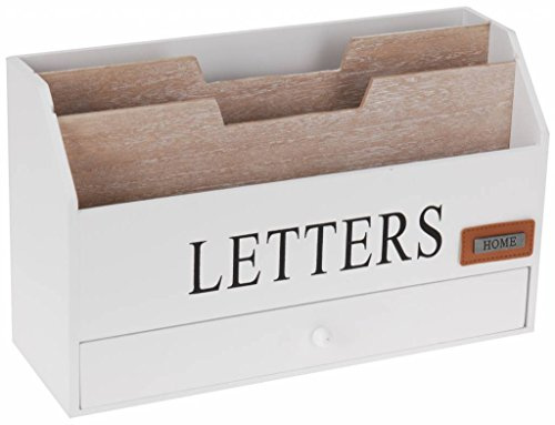 Mazali HZ1101370 Schreibtisch-Organisator Duo Tone, Holz, Mehrfarbig, 30 x 11 x 18 cm