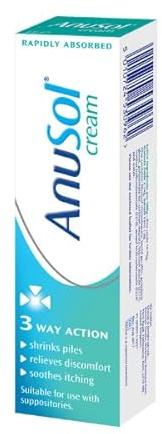 Anusol Haemorrhoid Treatment Cream, Shrinks Piles, Soothes Itching, 43g | Shrinks Piles, Relieves Discomfort, Soothes Itching, Contains Zinc Oxide, Internal and External Use