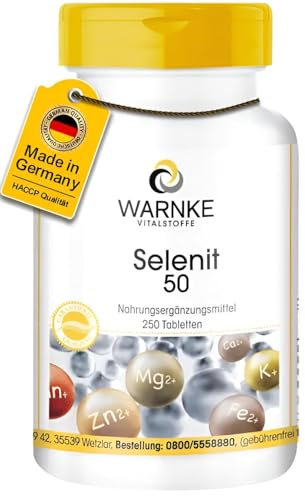 Selen Tabletten - 50µg Selen pro Tablette - 250 Tabletten - vegan - aus Natriumselenit - hefefrei - Großpackung | Warnke Vitalstoffe - Deutsche Apothekenqualität