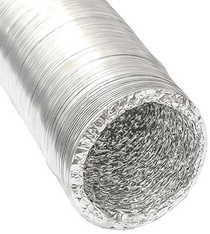 10m Tubo in alluminio per aerazione Ø150mm di eyepower | Corrugato termoresistente flessibile per riscaldamenti e condizionatori | Condotto a spirale per climatizzatori