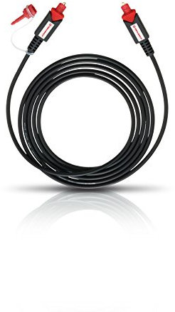 Oehlbach Red Opto Star 1500 - Hochwertiges & flexibles optisches Toslink Digitalkabel mit 3,5mm LWL-Klinken Adapter - 15m - schwarz