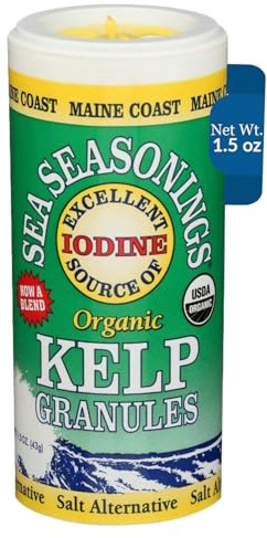 Kelp Granules Sea-Seasoning Shaker (Kelp Blend) | 1.5 oz tube | Organic Seaweed Seasoning | Maine Coast Sea Vegetables