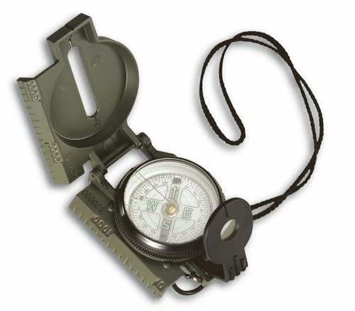 TFA Dostmann Unisex Erwachsene 42.1004 Marschkompass, Schwarz, 80 x 60 mm, Grün, (L) 58 x (B) 25 x (H) 77 mm