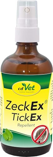 cdVet Naturprodukte TickEx 100 ml - Dog & cat & horse - against ticks - defensive spray with long-term effect - immediate protection - without synthetic additives - even for young dogs -