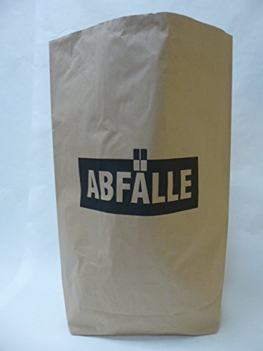 25 St. Papierabfallsäcke 120 l, Format 70x95x22, Aufdruck Abfälle, extra Bodendeckblatt