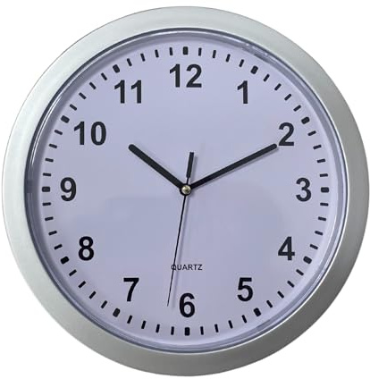 Mauk® Safe Wanduhr Analog | Schlüsseltresor/Box | Metallgehäuse rund | präzises Quarz Uhrwerk | Medizin Hausapotheke/Badezimmerschrank & diskrete Aufbewahrung von Wertgegenstände