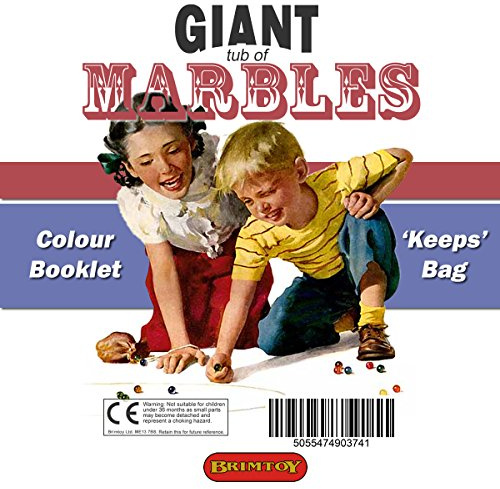 Brimtoy Riesige Murmeln, handverlesenes Glas, mit Beutelheft