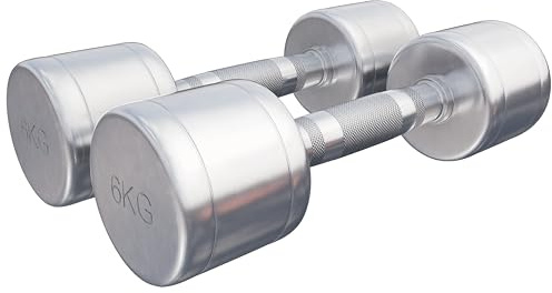GORILLA SPORTS hantel krom färg 12 kg (2 x 6 kg)
