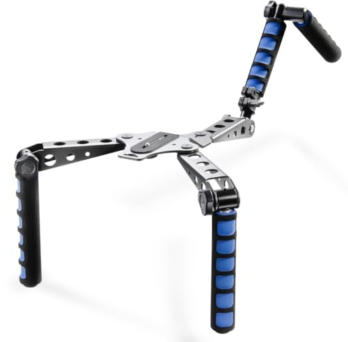 Walimex Pro Cineast I Hand-Shoulder-Videotripod schwarz/blau