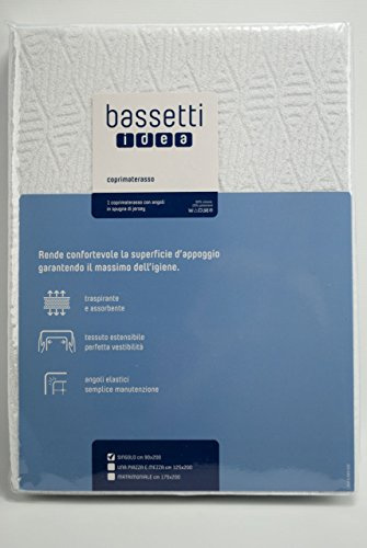 Bassetti Idea Coprimaterasso, Cotone, Bianco, 175x200x0.4 cm