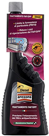 Arexons Additivo Diesel Trattamento Filtro FAP/DPF, 250 ml, Adatto per Tutti i Motori Diesel, Pulizia Rapida Iniettori, Ottimizza Processo Combustione, Restituisce Potenza al Motore, Riduce Consumo