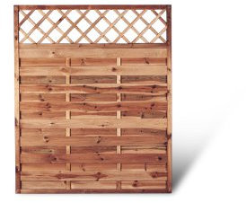 Moderner Garten Sichtschutz + Windschutz Zaun mit Rankgitter Maß 150 x 180 cm (Breite x Höhe) aus Kiefer/Fichte Holz, druckimprägniert Berlin Rankgitter