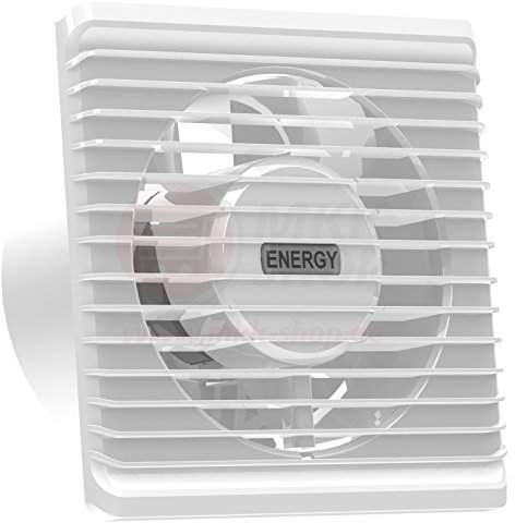 Badventilator Ø 125 mm in weiß Lüfter Ventilator Front Wandlüfter Badlüfter Ventilator Einbaulüfter Bad Küche leise 12,5 cm