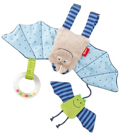 SIGIKID 41013 Anhänger Fledermaus Urban Mädchen und Jungen Babyspielzeug empfohlen ab Geburt blau