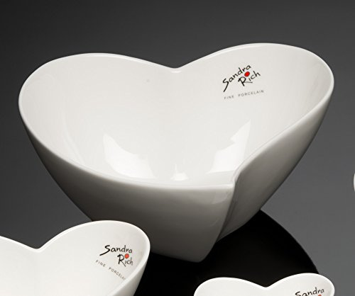 Porzellanschale Heart rund 14,0 x 14,0 cm von Sandra Rich