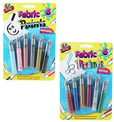 THE ART BOXArtbox, Assorted ,Assorted, 6834 Glitter Fabric Paint