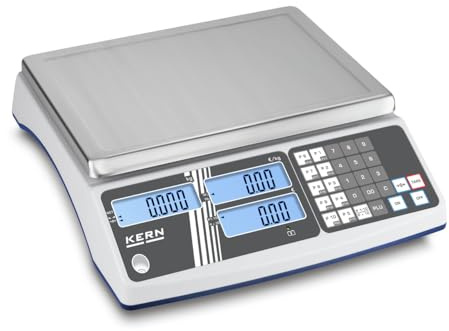 KERN Preisrechnende Waage RIB (Wägebereich 6 | 15 kg, Ablesbarkeit 2 | 5 kg, mit großem Artikelspeicher) RIB 10K-3M