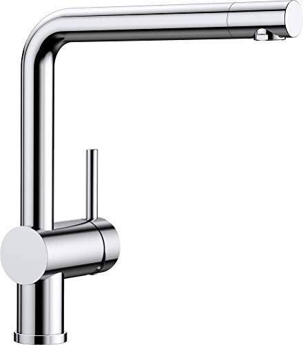 BLANCO LINUS | Küchenarmatur in chrom | Hochdruck | Rückflussverhinderer | Keramik Kartusche | Gesicherte Wasserqualität & wassersparend