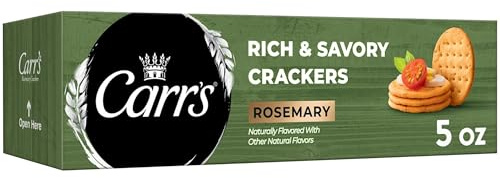 Carr's Crackers, Baked Snack Crackers, Party Snacks, Rosemary, 5oz Box (1 Box)