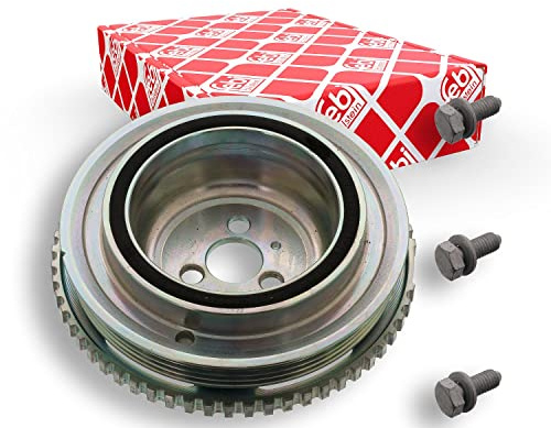 febi bilstein 44811 Riemenscheibe (entkoppelt) für Kurbelwelle, mit Polrad und Schrauben, 1 Stück