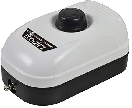 EcoPlus 44 GPH (168 LPH, 2W) Air Pump w/ 1 Outlet | Aquarium, Fish Tank, Fountain, Pond, Hydroponics